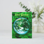 Grüne Erde - Umweltbewusstsein Postkarte (Stehend Vorderseite)