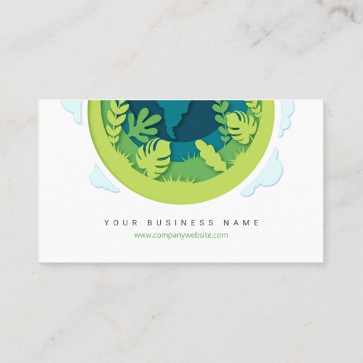 Grüne Erde Visitenkarte (Rückseite)