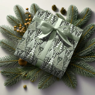 Grüne Erde Weihnachtsmuster#6 ID1009 Geschenkpapier