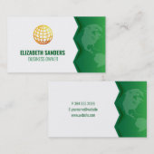 Grüne Erde | Weltkarte | Führungskraft Visitenkarte (Vorne/Hinten)