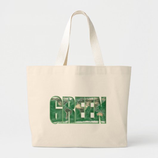 Grüne Erdtasche Jumbo Stoffbeutel (Vorne)