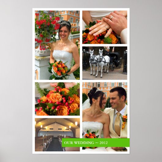 Grüne Erinnerungen 6 mit mehreren Fotos Poster (Vorne)