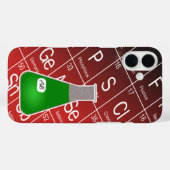Grüne Erlenmeyer-Flasche (mit Initials) Chemie Case-Mate iPhone Hülle (Rückseite (Horizontal))
