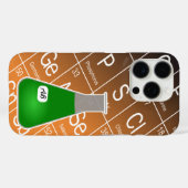 Grüne Erlenmeyer-Flasche (mit Initials) Chemie Case-Mate iPhone Hülle (Rückseite (Horizontal))