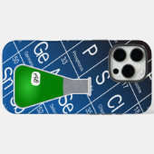 Grüne Erlenmeyer-Flasche (mit Initials) Chemie Case-Mate iPhone Hülle (Rückseite (Horizontal))