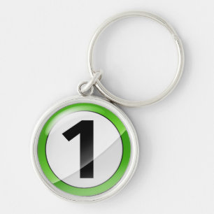 Grüne erstklassige Schlüsselkette der Nr.-1 Schlüsselanhänger