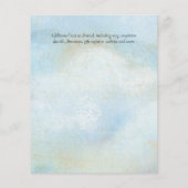 Grüne Eucalyptus Blue Wedding BUDGET lädt ein (Rückseite)