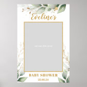 Grüne Eucalyptus boho Babydusche Foto prop Poster (Vorne)
