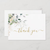 Grüne eucalyptus einfach Dankeschön Karte (Vorne/Hinten)