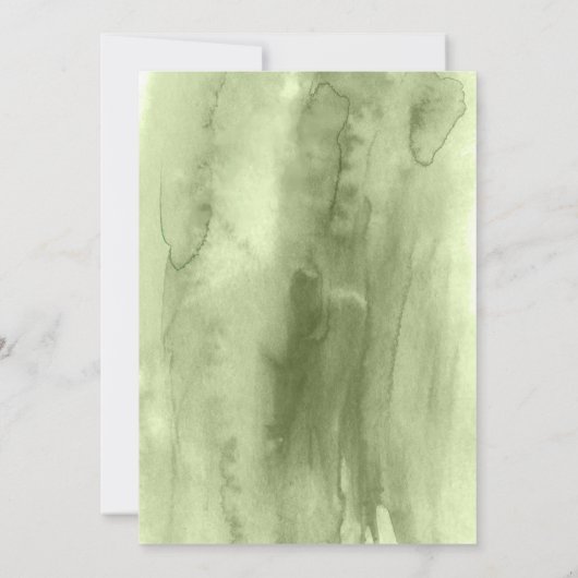 Grüne Eucalyptus Foto Abschluss Einladung (Rückseite)