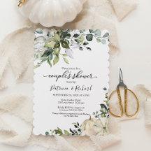 Grüne Eucalyptus Pumpkin Fall Couple Dusche