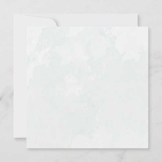 Grüne Eucalyptus Watercolor Einladung zur Hochzeit (Rückseite)