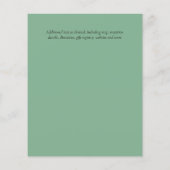 Grüne Eucalyptus Wedding BUDGET lädt ein (Rückseite)