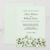 Grüne Eucalyptus Wedding Einladung (Vorne/Hinten)