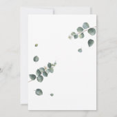 Grüne Eucalyptus Wedding Einladung (Rückseite)