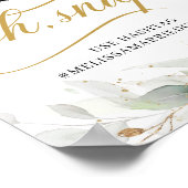 Grüne Eukalyptus-Blätter blättrig oh, Schnappschil Poster (Ecke)