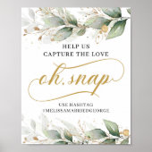 Grüne Eukalyptus-Blätter blättrig oh, Schnappschil Poster (Vorne)