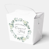 Grüne Eukalyptus-Blätter Botanische Engagement-Par Geschenkschachtel (Rückseite)