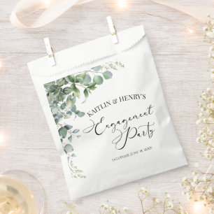 Grüne Eukalyptus-Blätter Botanische Engagement-Par Geschenktütchen