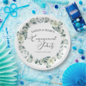 Grüne Eukalyptus-Blätter Botanische Engagement-Par Pappteller (Party)