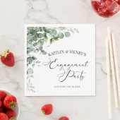 Grüne Eukalyptus-Blätter Botanische Engagement-Par Serviette (Beispiel)