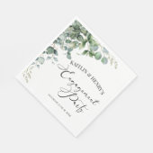 Grüne Eukalyptus-Blätter Botanische Engagement-Par Serviette (Ecke)