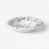 Grüne Eukalyptus-Blätter Botanische Taufe Pappteller (Gewinkelt)