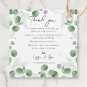 Grüne Eukalyptus-Blätter Die Natur Inspiriert Hoch Geschenkanhänger (Rückseite)