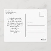 Grüne Eukalyptus-Blätter. Einfache Hochzeit Vielen Postkarte (Rückseite)