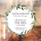 Grüne Eukalyptus-Blätter für Wasserfarben, Öffnung Fensteraufkleber (Blatt 2)