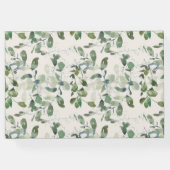 Grüne Eukalyptus-Blätter Gästebuch (Rückseite)