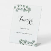 Grüne Eukalyptus-Blätter Gefallen Sockelschild (Vorderseite)