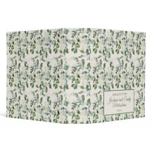 Grüne Eukalyptus-Blätter Hochzeitscoupbook