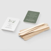 Grüne Eukalyptus-Blätter Hochzeitsprogramm Fächer (Non-assembled)