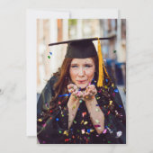 Grüne Eukalyptus-Blätter Rahmen Foto Abschluss Einladung (Rückseite)