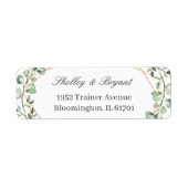 Grüne Eukalyptus-Blätter Rücksendeadresse (Vorne)