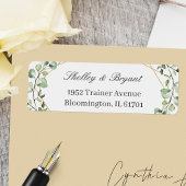 Grüne Eukalyptus-Blätter Rücksendeadresse