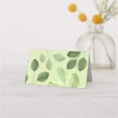 Grüne Eukalyptus-Blätter Sitzplätze Platzkarte (Rückseite)