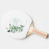 Grüne Eukalyptus-Blätter Tischtennis Schläger (Seitenansicht)