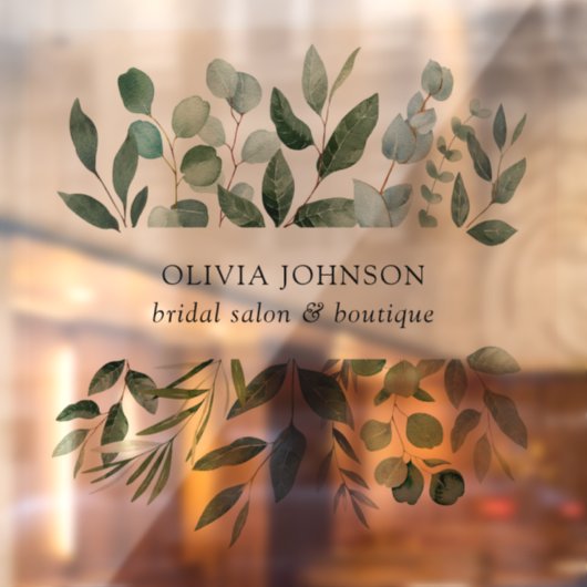 Grüne Eukalyptus-Blätter Tor Fensteraufkleber (Blatt 2)