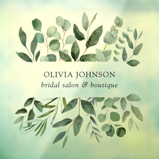 Grüne Eukalyptus-Blätter Tor Fensteraufkleber (Blatt 3)