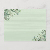 Grüne Eukalyptus-Blätter - Worte der Beratungskart Postkarte (Rückseite)