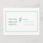 Grüne Eukalyptus Botanische Blätter Save the Date Ankündigungspostkarte (Rückseite)