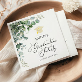 Grüne Eukalyptus-Botanische Graduierungspartei Serviette