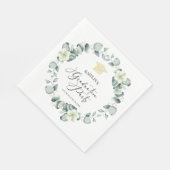 Grüne Eukalyptus-Botanische Graduierungspartei Serviette (Ecke)