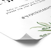 Grüne Eukalyptus Botanische Hochzeit Oh Snap Zeich Poster (Ecke)