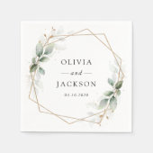 Grüne, Eukalyptus, Botanische Hochzeit Serviette (Vorderseite)