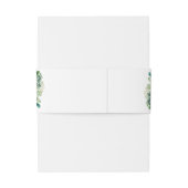 Grüne Eukalyptus Botanische Hochzeitseinladung Einladungsbanderole (Rückseitenbeispiel)