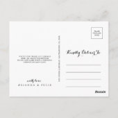 Grüne Eukalyptus Botanische Kalligrafie Vielen Dan Postkarte (Rückseite)