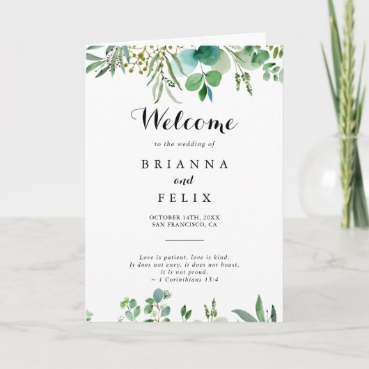 Grüne Eukalyptus Botanisches Blattwerk Programm (Vorderseite)